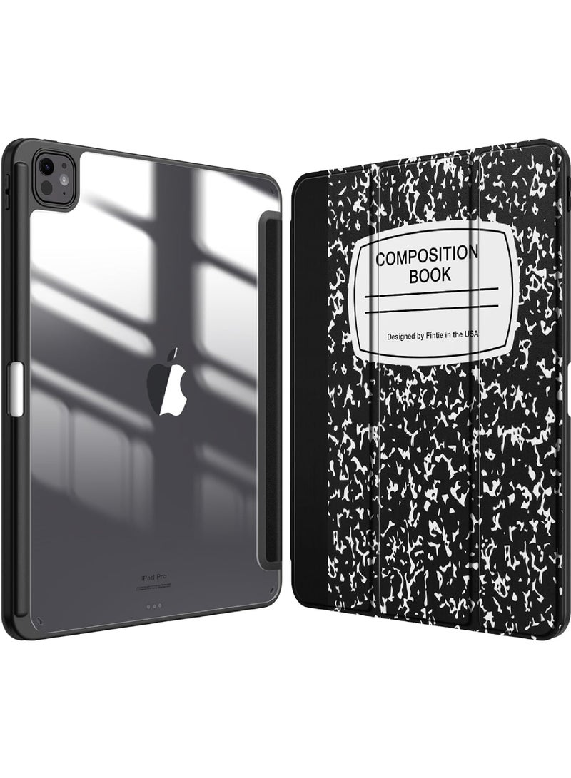 Rock Pow Case for iPad Pro 13 Inch Case M5 2025/ M4 2024, Smart Cover iPad Pro M5 M4 Case 13 Inch,Smart Slim Folio Stand Auto Sleep/Wake Cover, with Pencil Slot, Clear Transparent Back Shell for iPad Pro 13 Inch - Image 1