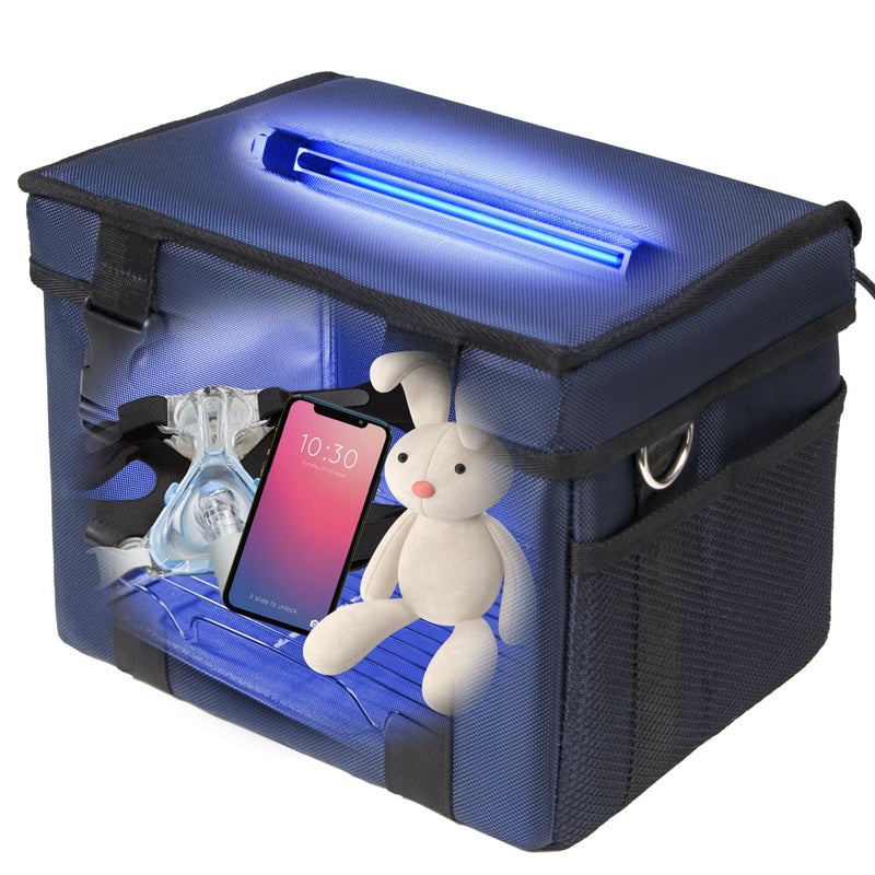 uvcoolplunge صندوق تعقيم UVCoolPlunge UV، آلة تعقيم وتنظيف محمولة سعة 12 لتر مع مؤقت ثلاثي المستويات، صندوق تنظيف UVC قابل للطي للألعاب، الكمامات، المناشف، المفاتيح، آلة تعقيم UV خالية من الأوزون - Image 1