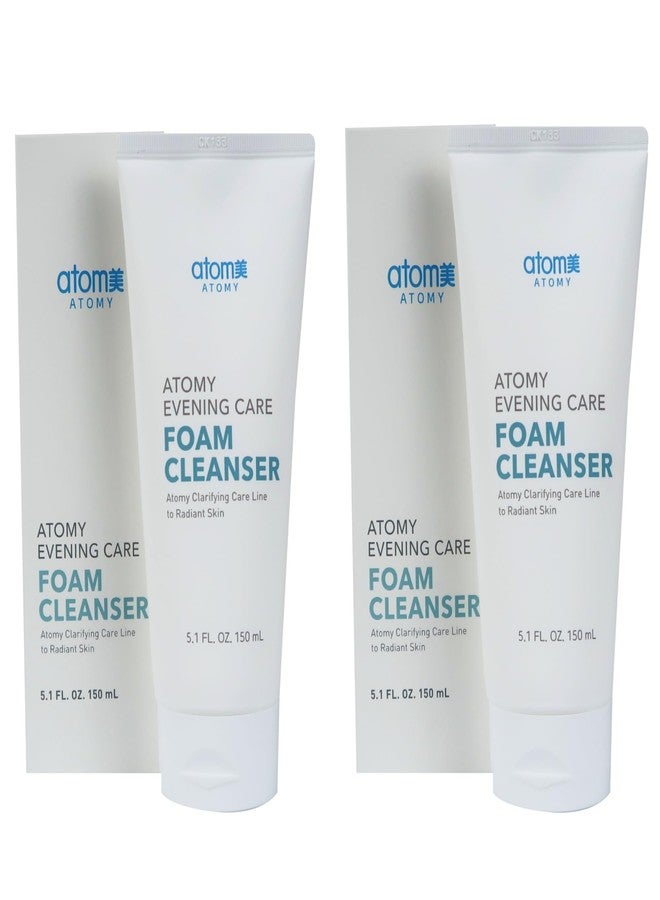 GASHINA STORY غسول رغوي للعناية المسائية من غاشينا ستوري A.T.O.M.Y - 150 جرام × 2 عبوة مجموعة، روتين العناية بالبشرة الكورية - Image 1