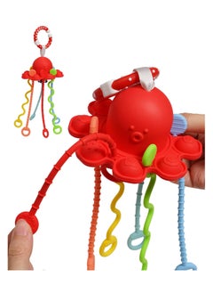 SYOSI Baby Montessori Sensory Toys for 1 2 3 Year Old Food Grade Silicone Pull String Travel Keep Busy Fine Motor Skills Boys Girl Gifts  - Image 1