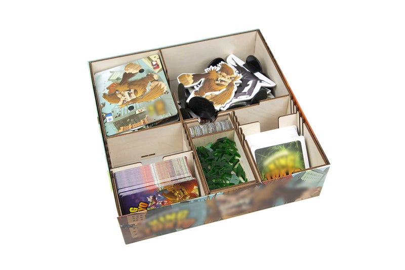 The Broken Token Game Organizer Compatible with King of Tokyo - Wooden Game Organizing Box with Multiple Trays - Image 2