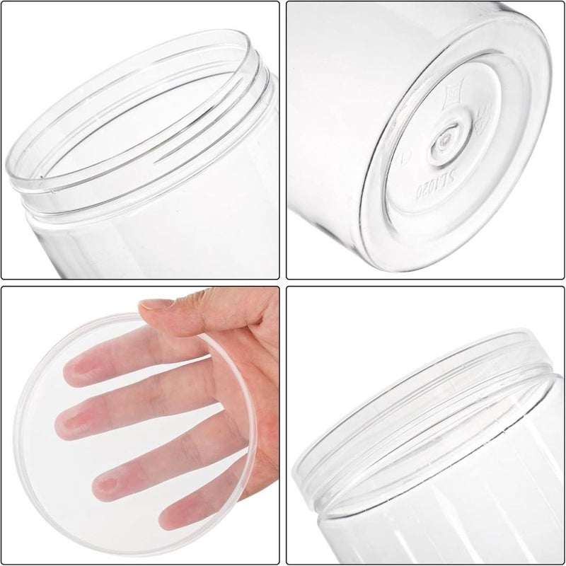 6pcs Wide Mouth Mason Jars Clear Food Storage Containers for Nuts Noodles - Image 4