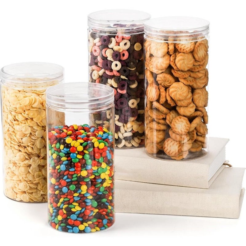 6pcs Wide Mouth Mason Jars Clear Food Storage Containers for Nuts Noodles - Image 5