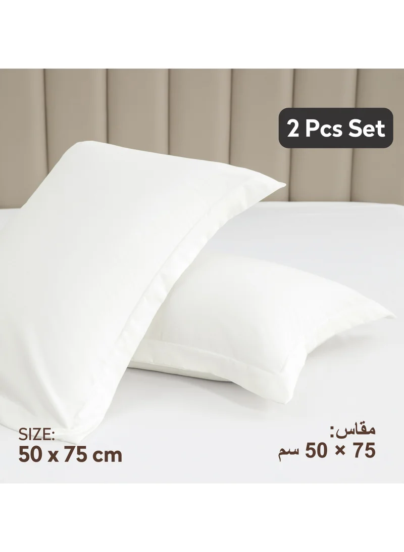 دوناتيلا Standard Pillowcase Set of 2, Size 50x75 cm, Ultra Soft Brushed Microfiber, Envelope Closure, Durable, Wrinkle & Fade Resistant Pillow Covers