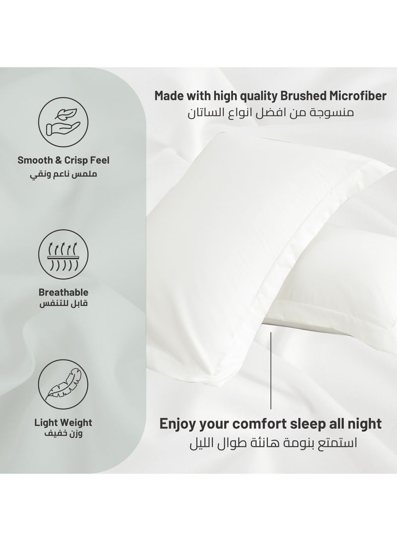 Donetella Standard Pillowcase Set of 2, Size 50x75 cm, Ultra Soft Brushed Microfiber, Envelope Closure, Durable, Wrinkle & Fade Resistant Pillow Covers  - Image 5
