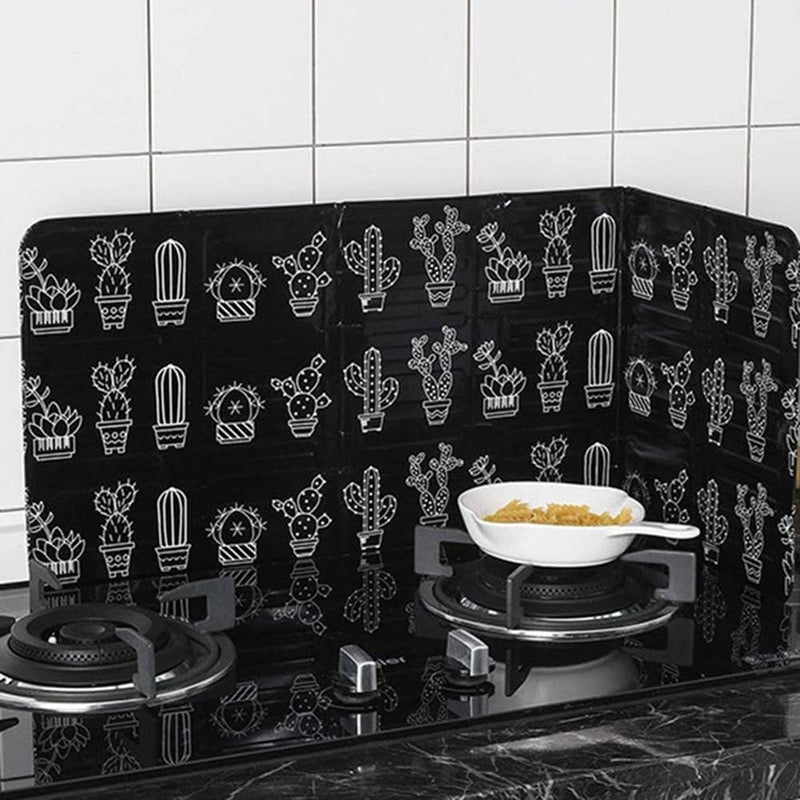 windforgecraft Anti Splatter Shield Guard, Non-Stick 3 Sided Splatter Guard for Stove Top and Frying Pan, Foil Gas Stove Shield Oil Kitchen Tool, for Kitchen Wall Oil - Image 3