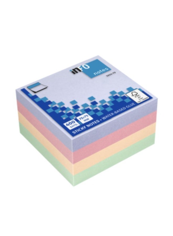 infonotes - STICKY NOTE, 400 sheets, 75x 75mm, Harmony color made in Germany - Image 1