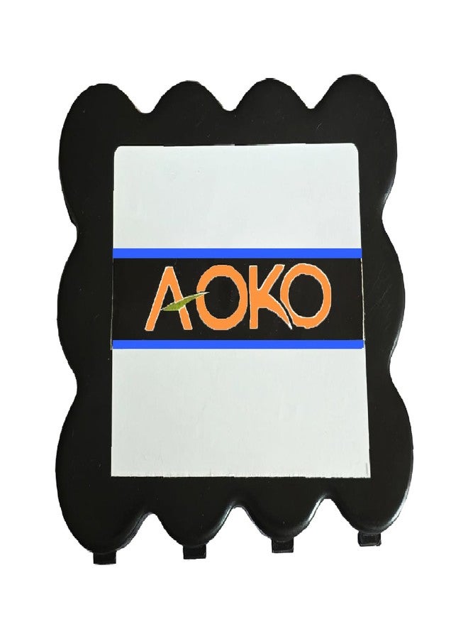 AOKO مجموعة قطع لعبة الكاروم من AOKO - قطع خشبية بسمك 8 مم، بلمسة نهائية لامعة فاخرة، تتضمن قطعة ضرب مطبوعة بنقوش زهرية ومسحوق ديسكو، مجموعة من 24 قطعة كاروم مع صندوق تخزين فاخر (مجموعة) - Image 3