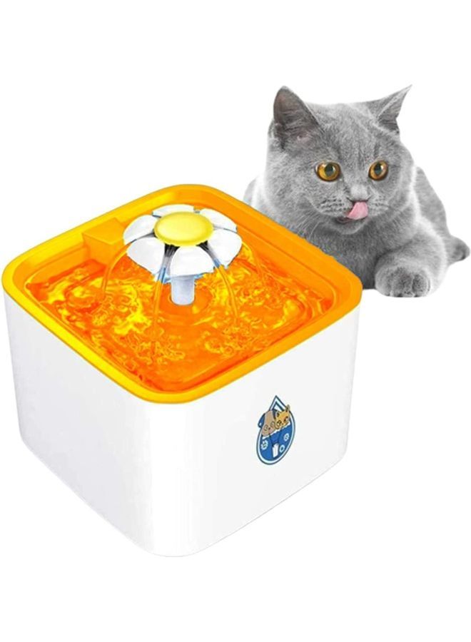 نيبمينينت Automatic Pet Drinking Water Fountain White/Orange
