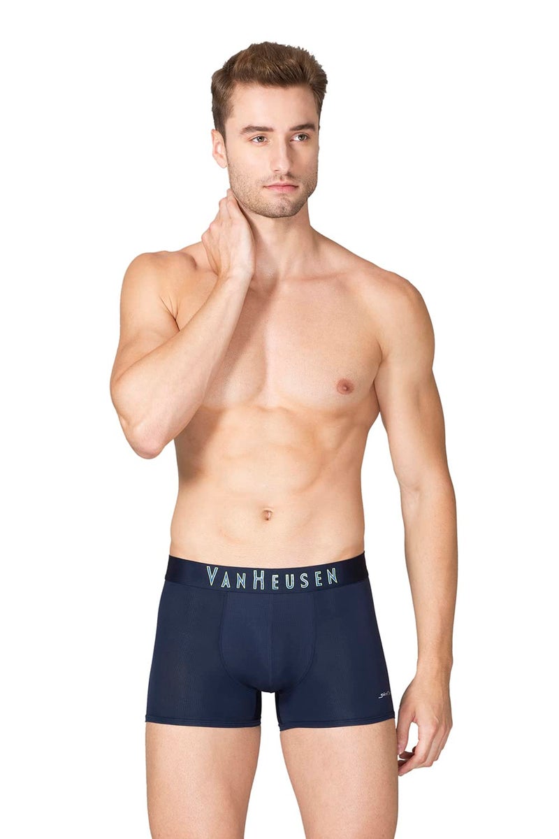 Van Heusen Men Breathable AIR Series Active Trunks - Polyamide Elastane - Swift Dry, High Stretch Mesh_40047_Dark Navy_S - Image 1