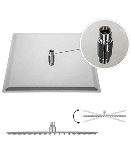 Mawson Universal 8X8inch Shower with 18inch Arm Stainless Steel Overhead Shower Combo Set - Image 5