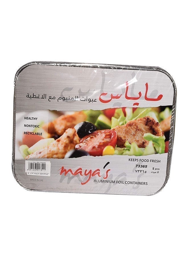 Maya's Aluminium Container, 5 Pcs, 5'S