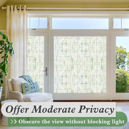 WALLTON Privacy Vinyl Frosted Window Film Glass Sticker Self-Adhesive Film Tint Wallpaper Opaque Sheet for Glass Privacy Cover Window, Door, Office, Home.| Anti-UV. (24x72 Inch, Plus Minus) - Image 3