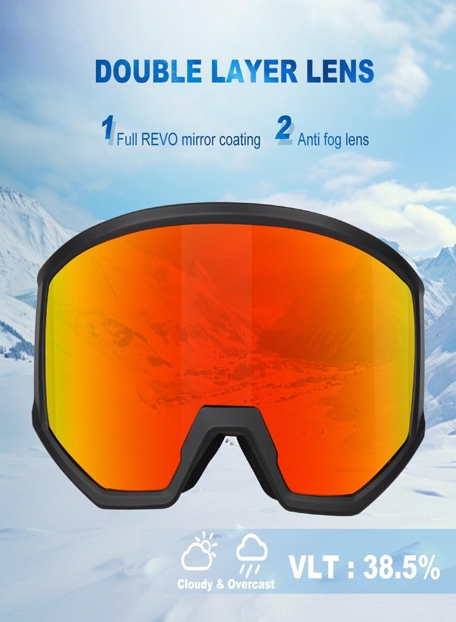 EXP VISION Ski/Snowboard Goggles, Anti-Fog Snow Goggles for Men & Women - Perfect for Skiing, Snowboarding & Winter Sports - Image 2