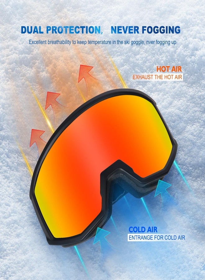 EXP VISION Ski/Snowboard Goggles, Anti-Fog Snow Goggles for Men & Women - Perfect for Skiing, Snowboarding & Winter Sports - Image 4