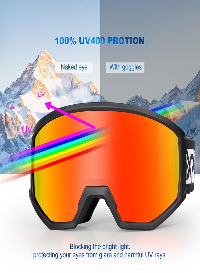 EXP VISION Ski/Snowboard Goggles, Anti-Fog Snow Goggles for Men & Women - Perfect for Skiing, Snowboarding & Winter Sports - Image 3