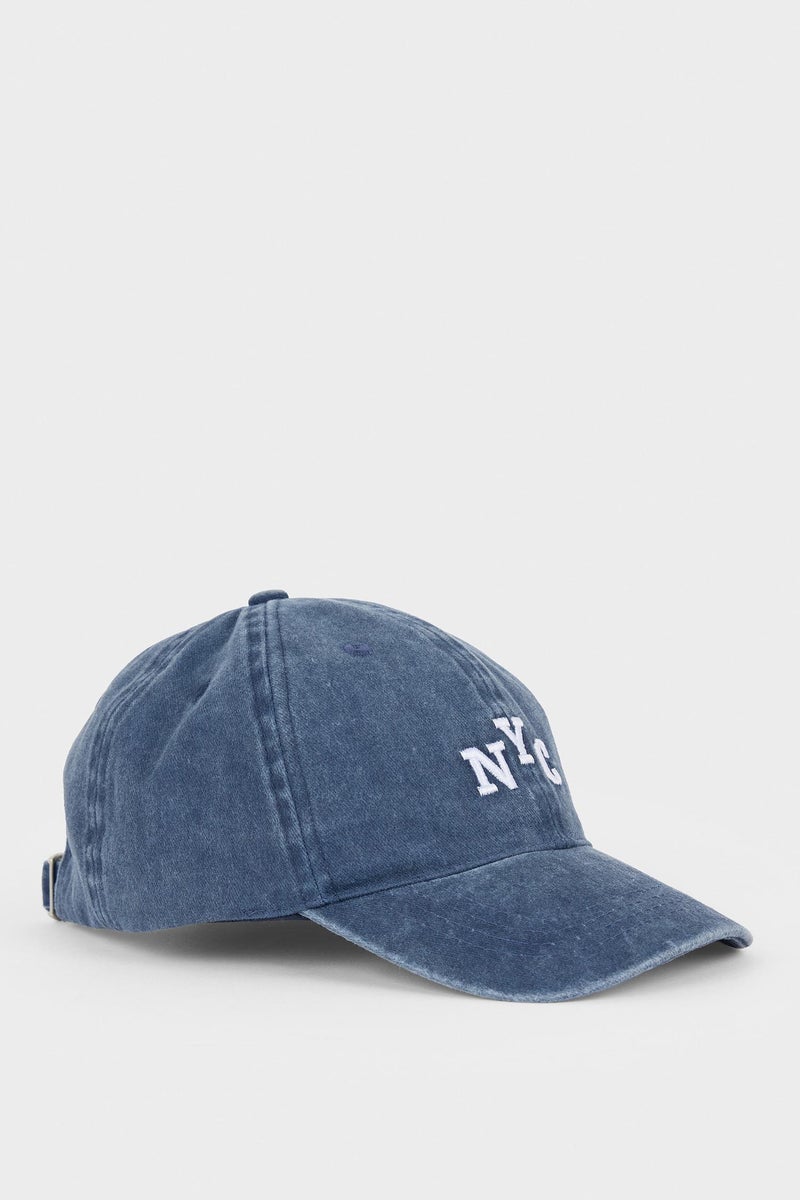 DeFacto Blue Boy Boy Embroidered Denim Cap Casual - Image 4