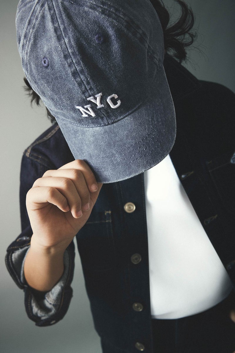 DeFacto Blue Boy Boy Embroidered Denim Cap Casual - Image 1