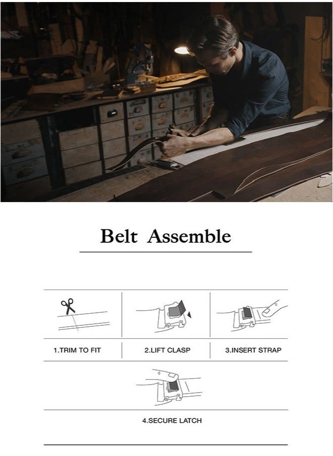 Gloryful Men's Dress Belt, Formal Style Belt & Party Wear, Casual Outfits all match for Daily Life Formal Occasions  - Image 4