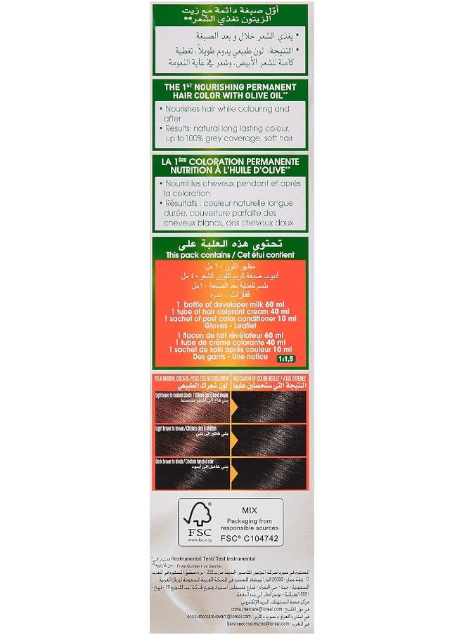 Garnier Color Naturals 2.0 Luminous Black Haircolor Pack of 2  - Image 3