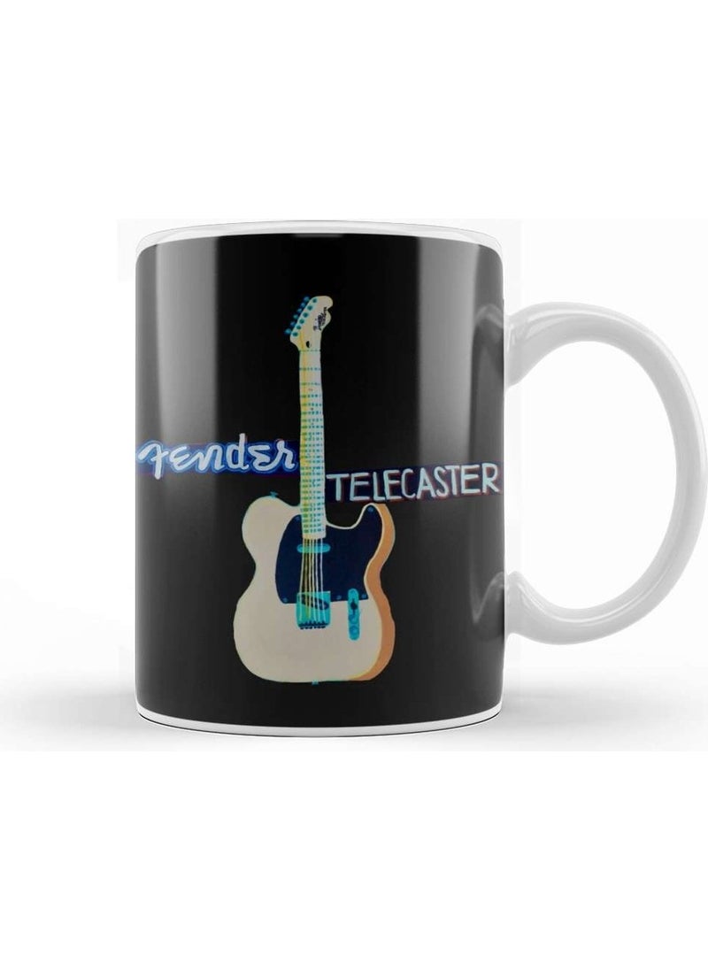 Baskı Dükkanı - Print Shop Fender Telecaster Fender Guitar Mug Porcelain - Image 1