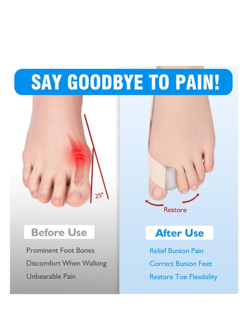 KASTWAVE 4 Pack Bunion Corrector, Big Toe Spacers, Separators Straighteners for Overlapped Toes, Hammertoes Foot Alignment - Image 4