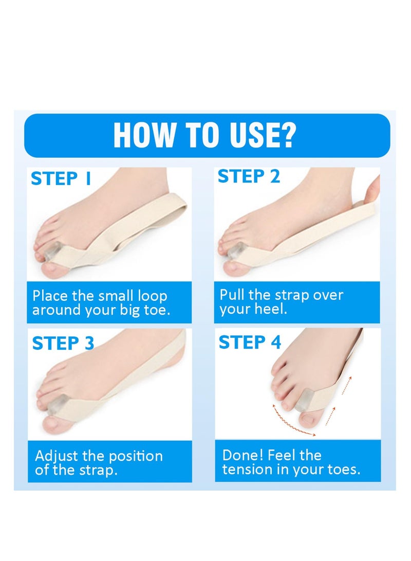 KASTWAVE 4 Pack Bunion Corrector, Big Toe Spacers, Separators Straighteners for Overlapped Toes, Hammertoes Foot Alignment - Image 5