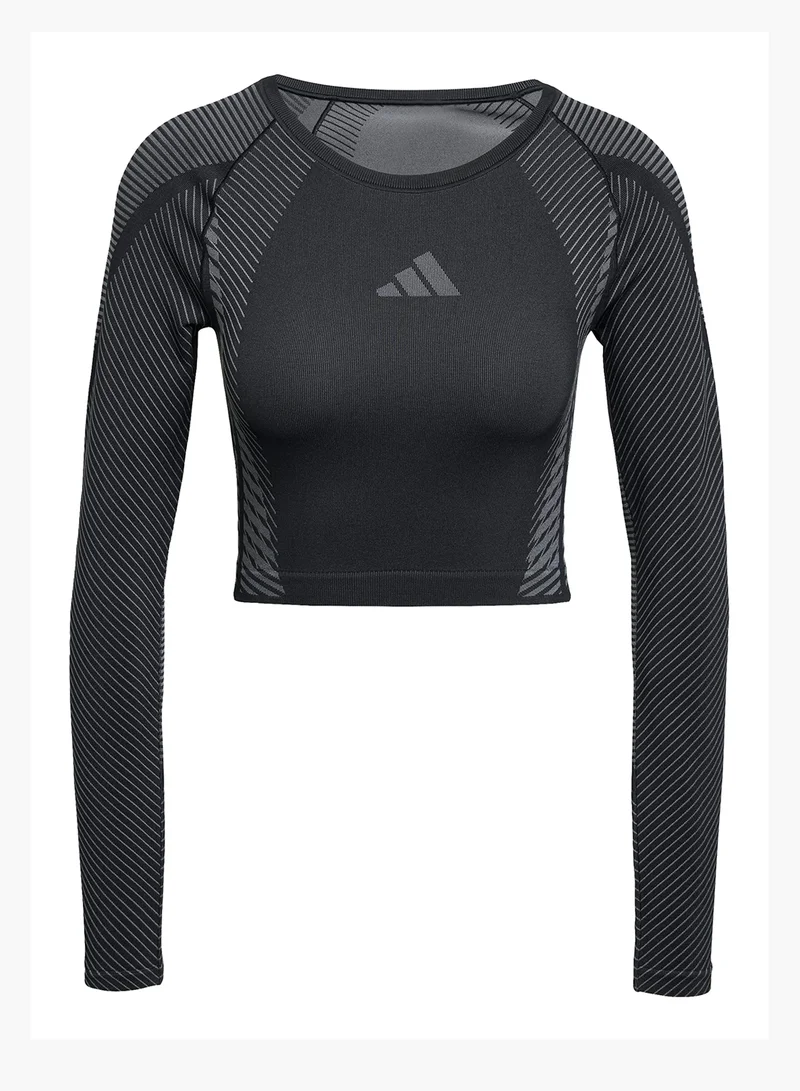 adidas تيشيرت محبوك سلس