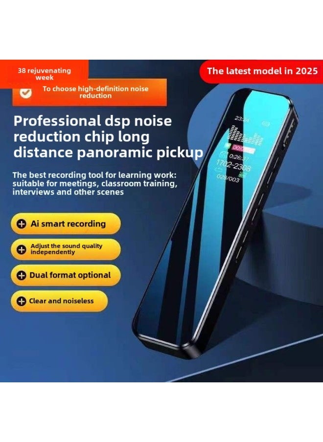 Generic Professional Recording Pen Automatic Recording Artifact Equipment Students Compact Portable Super Long Standby Noise Meeting Intelligent-Body Color:Cool Black Enhanced Version [ai Intelligent Recording]-Memory Capacity:64g [recording Pen Pet Body--lifetime Warranty]-official Standard Configuration  - Image 2