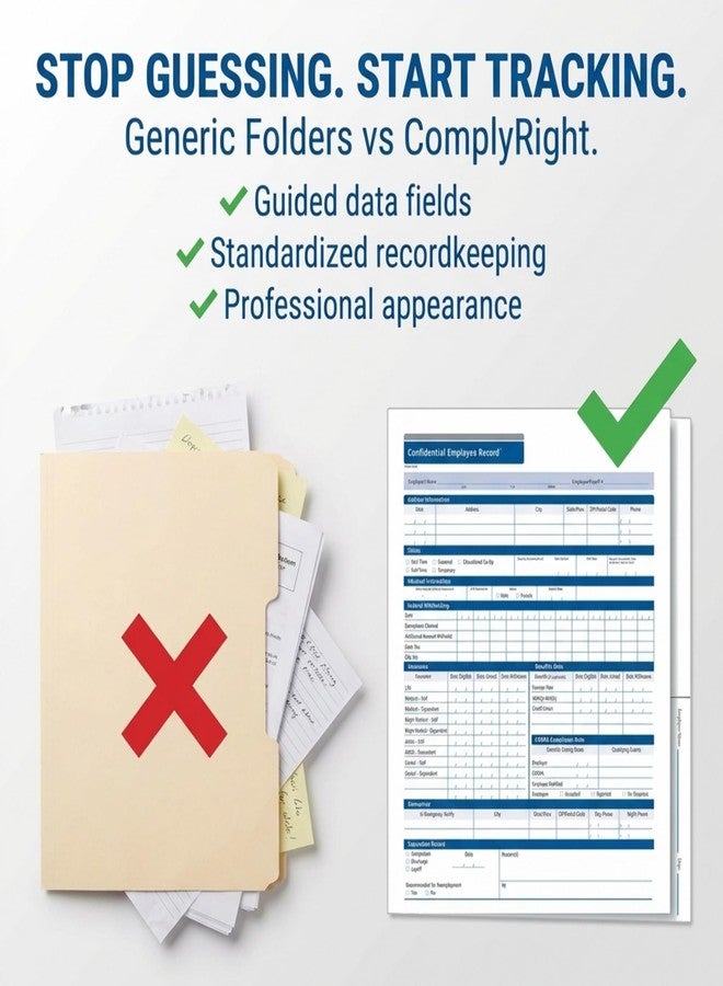 Complyright Confidential Employee Record Folder | 25 Pack - Image 3