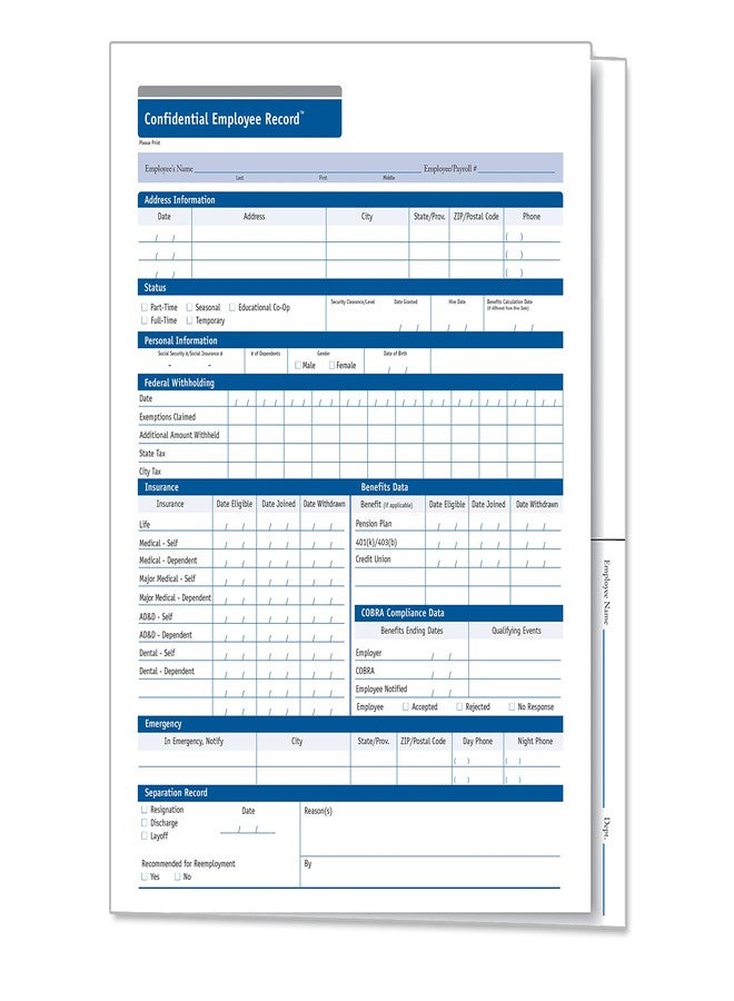Complyright Confidential Employee Record Folder | 25 Pack - Image 1