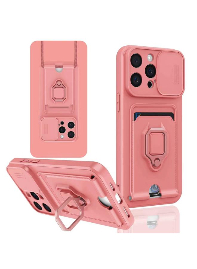 S-TOP Case For iPhone 12 Pro Sliding Camshield Magnetic Card Holder Silicone Phone Case - Image 1