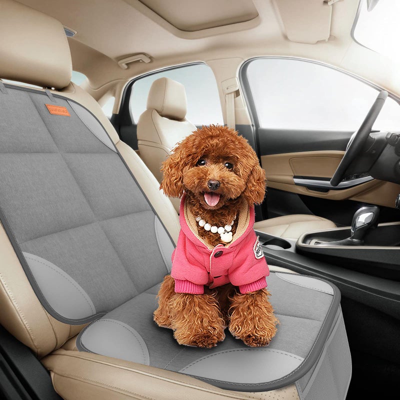 smartelf Car Seat Protector, Large Auto Protector for Child Seats with Thickest Padding and Non-Slip Backing Mesh Pockets for SUV, Sedan, Truck, Leather and Fabric - Black - Image 5