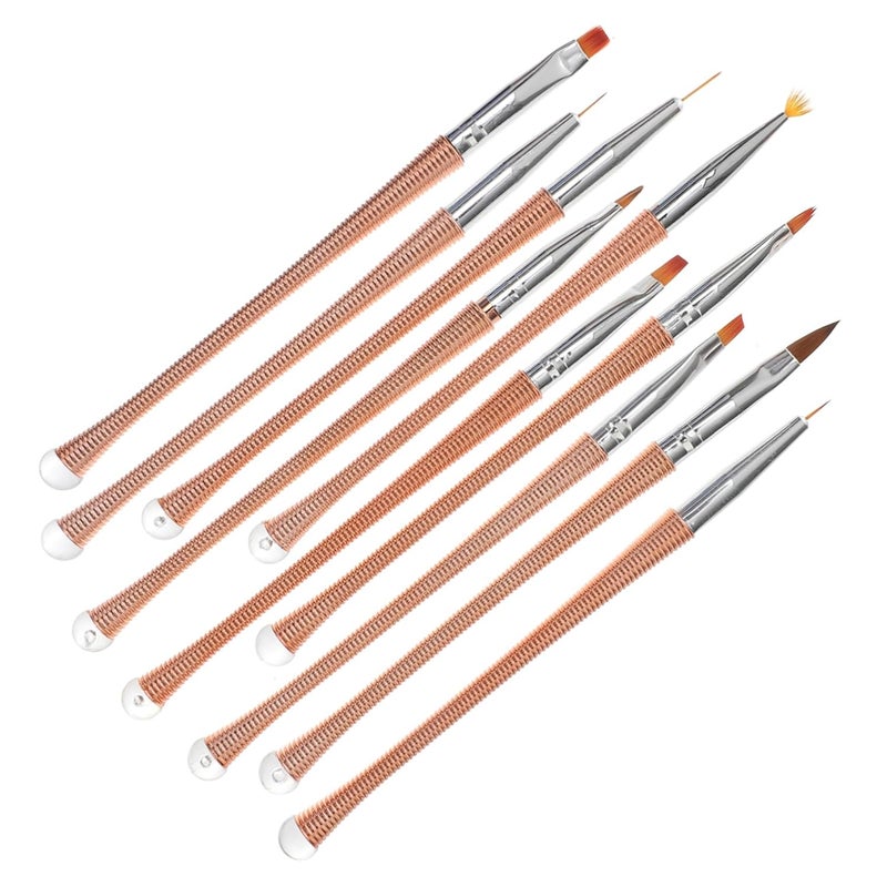 10 Pcs Portable Nail Art Pen Brush Set Manicure Kit Painting Tools For Women - Image 1