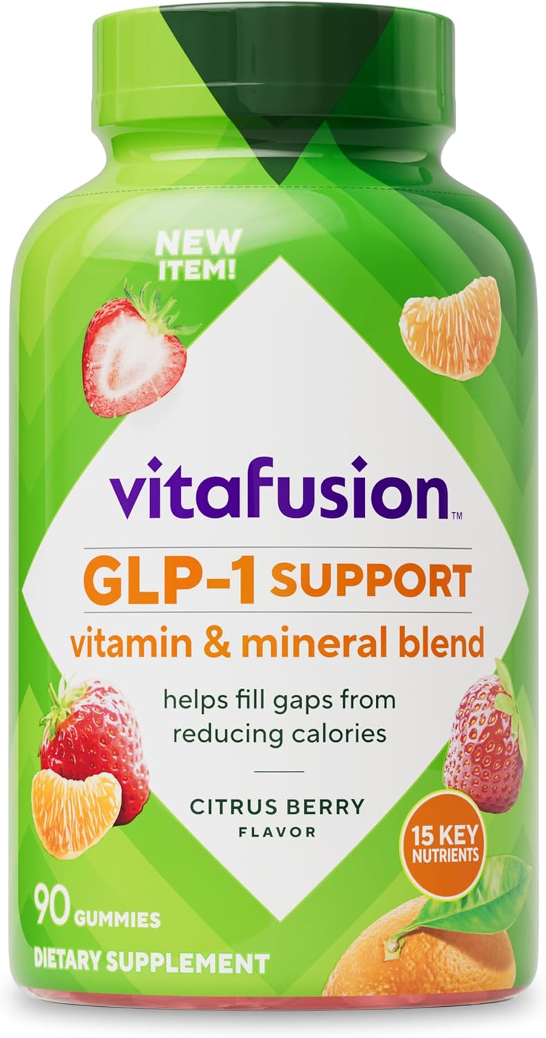 Vitafusion GLP1 Support Multivitamin Vitamin and Mineral Blend 15 Essential Nutrients Citrus Berry Flavor 90 Count 45 Day Supply - Image 1