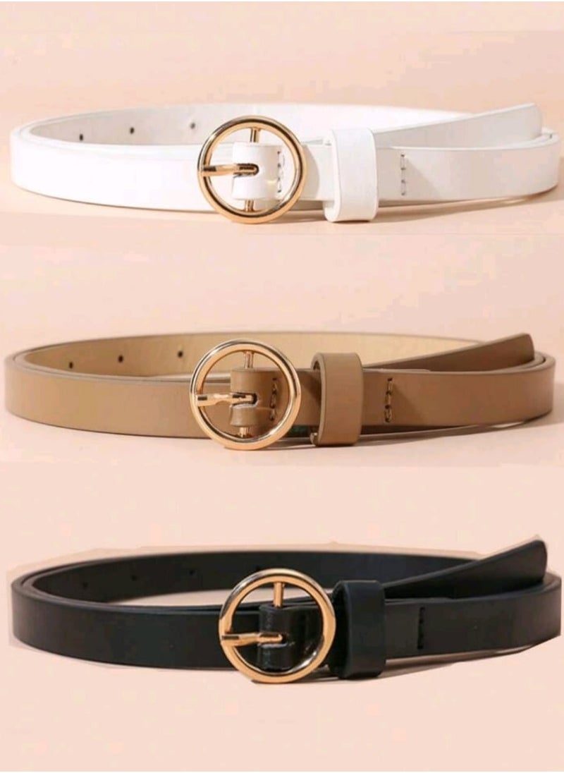 Shein 3PCS SET MULTICOLOR ROUND BELT  - Image 1
