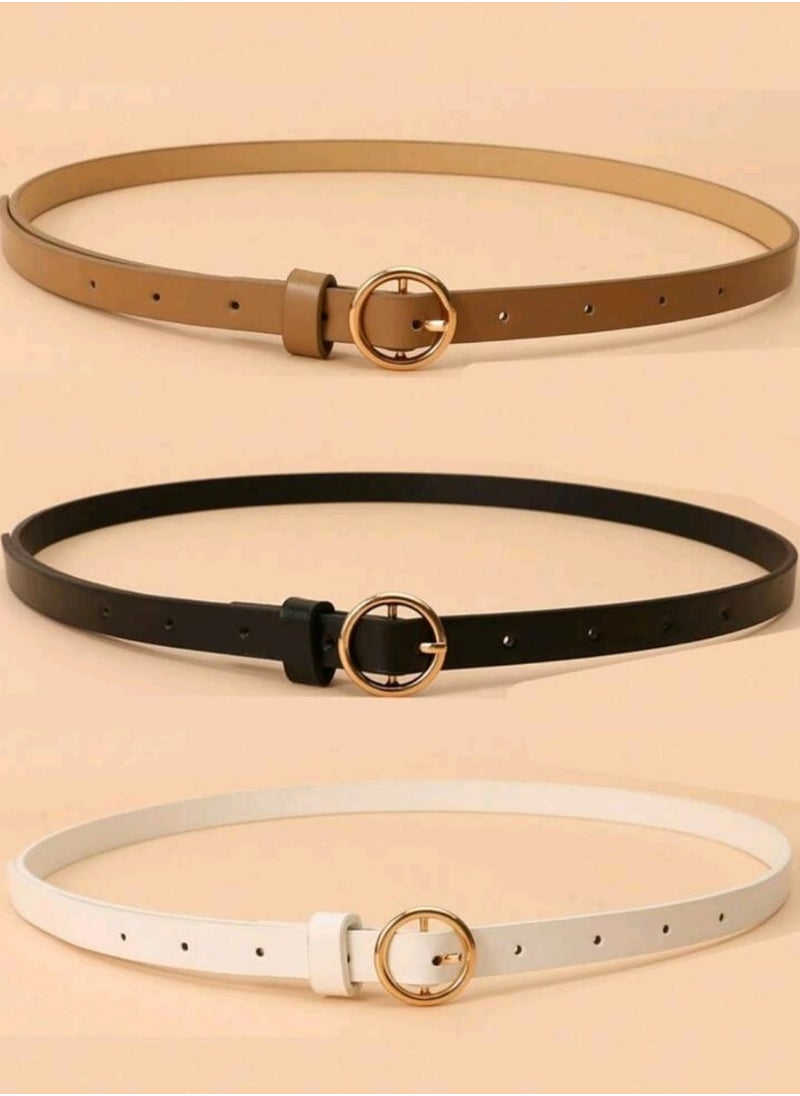 Shein 3PCS SET MULTICOLOR ROUND BELT  - Image 2
