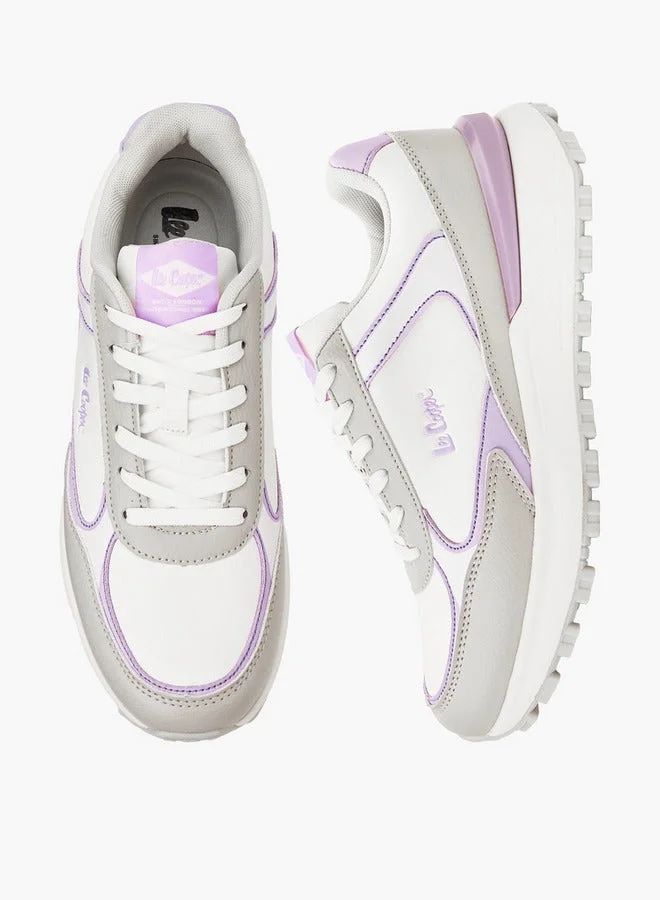 لي كوبر Women's Panelled Lace-Up Sneakers