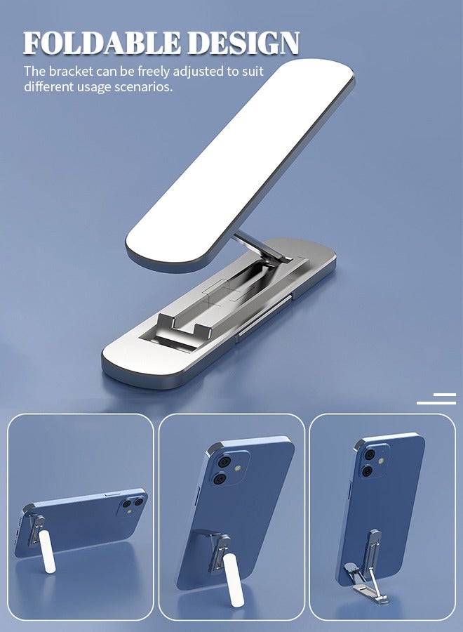 Ultra-Thin Cell Phone Holder, Adjustable Mini Alloy Phone Kickstand Portable Foldable Phone Stand Adjustable Angle,for All Smartphones - Image 3