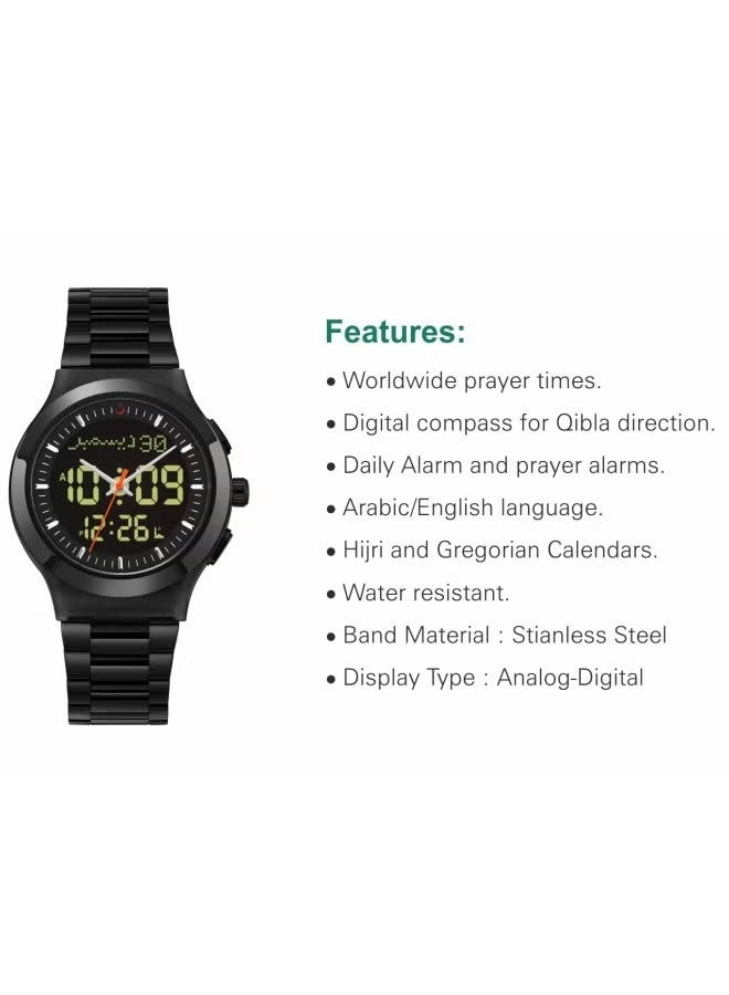الفجر ساعة يد رقمية مقاومة للماء للرجال WB-32BB - Image 2