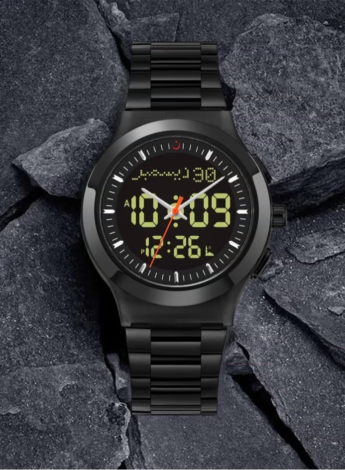 الفجر ساعة يد رقمية مقاومة للماء للرجال WB-32BB - Image 3