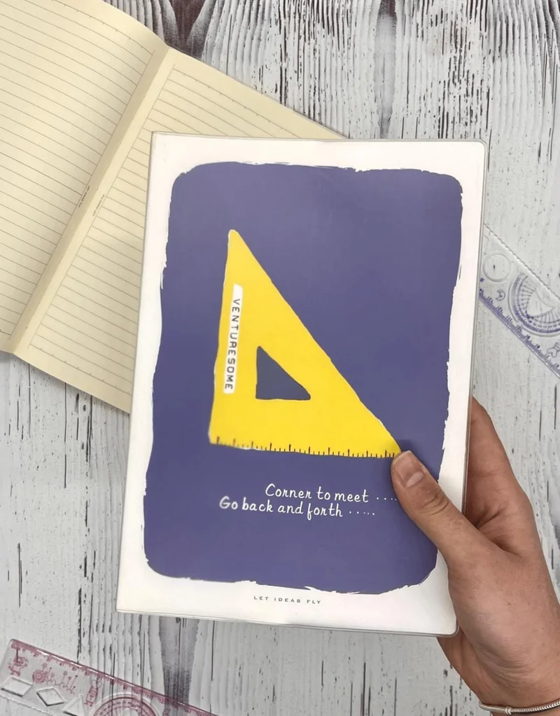 كاغيت جيمي دوكان Paper Ship Shop Miter Patterned Striped 96 Sheets Notebook Agenda Notebook School Notebook