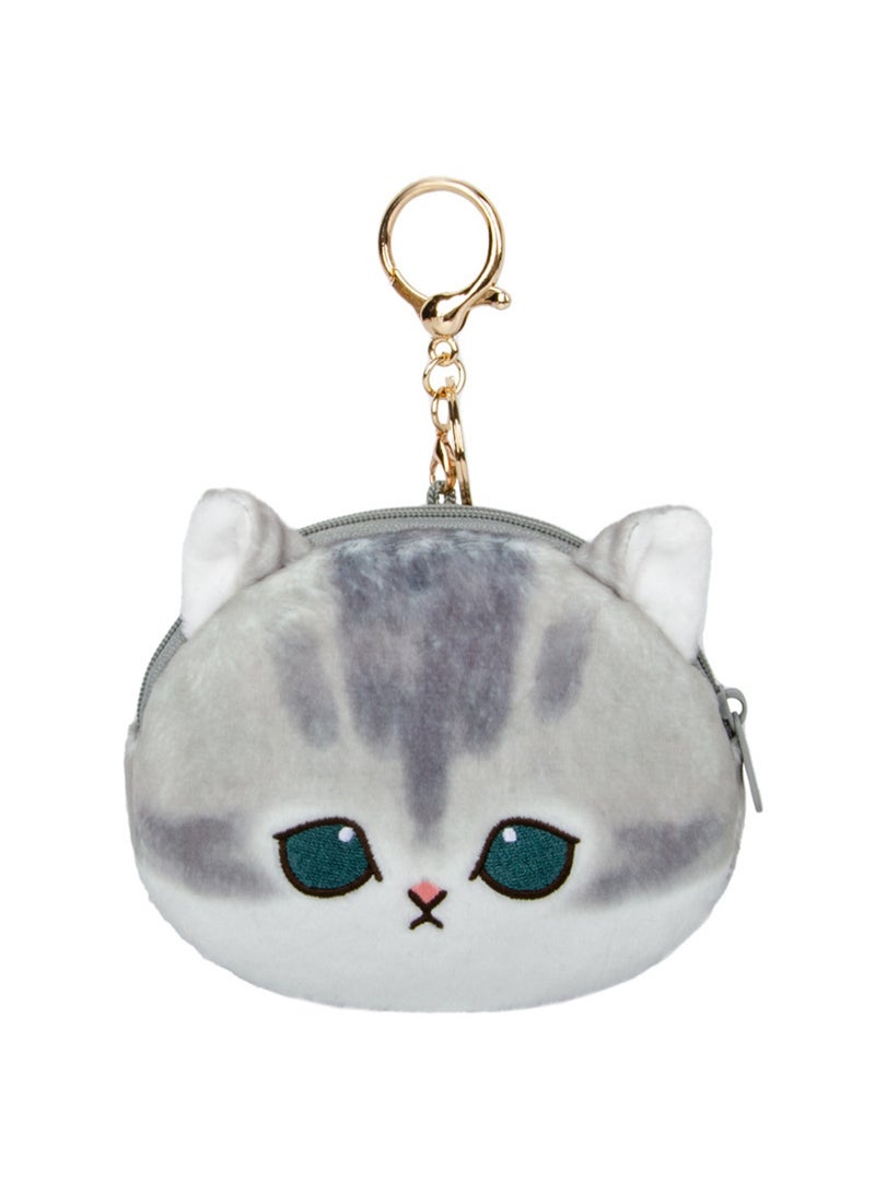 Blue And Gold Cat Coin Purse Pendant Keychain Plush Doll Backpack Accessories Bag Pendant Cartoon Bag Ornament Doll Gift - Image 1