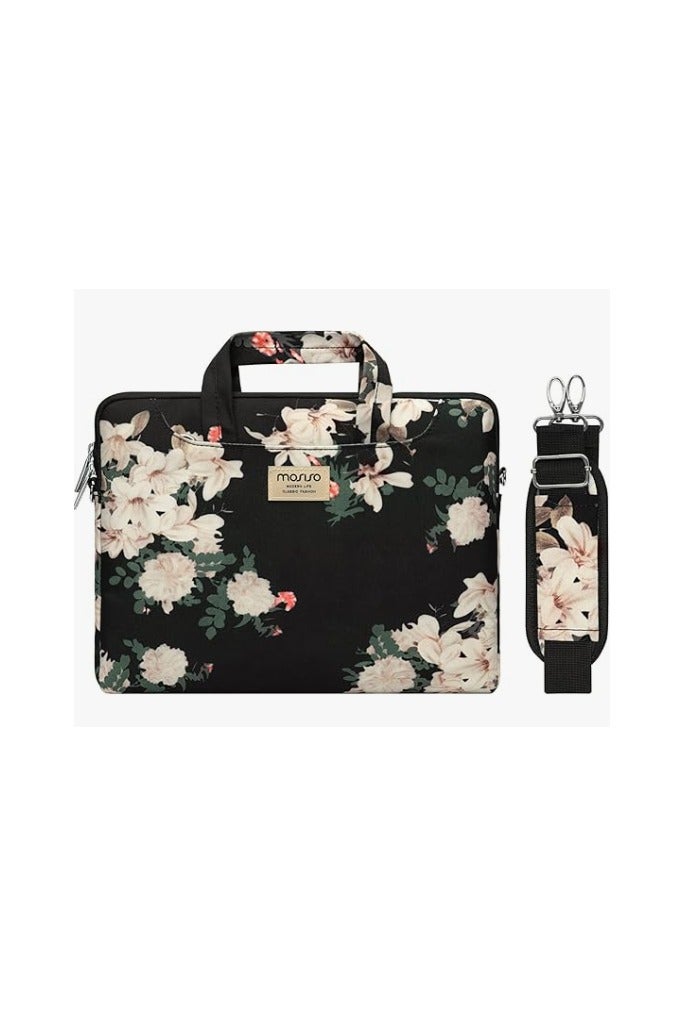Mosiso MOSISO Laptop Shoulder Bag – Polyester Carrying Sleeve Briefcase with Adjustable Belt – Fits 13 to 15.6 Inch Laptops  - Image 1