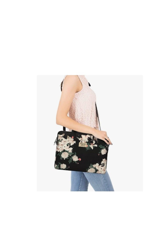 Mosiso MOSISO Laptop Shoulder Bag – Polyester Carrying Sleeve Briefcase with Adjustable Belt – Fits 13 to 15.6 Inch Laptops  - Image 3