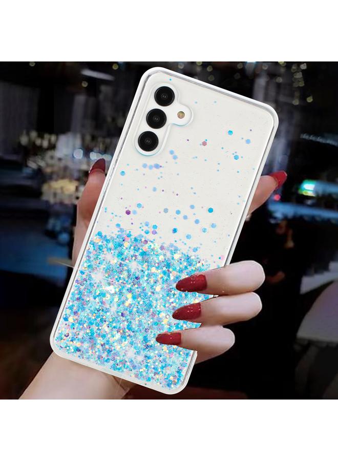 erorex Case For Samsung Galaxy A34 5G Transparent Frame Noctilucent Glitter Powder TPU Phone Case - Image 4