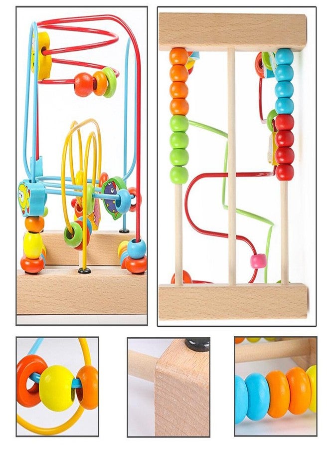 Timy First Bead Maze Roller Coaster Wooden Educational Circle Toy for Toddlers - Image 4