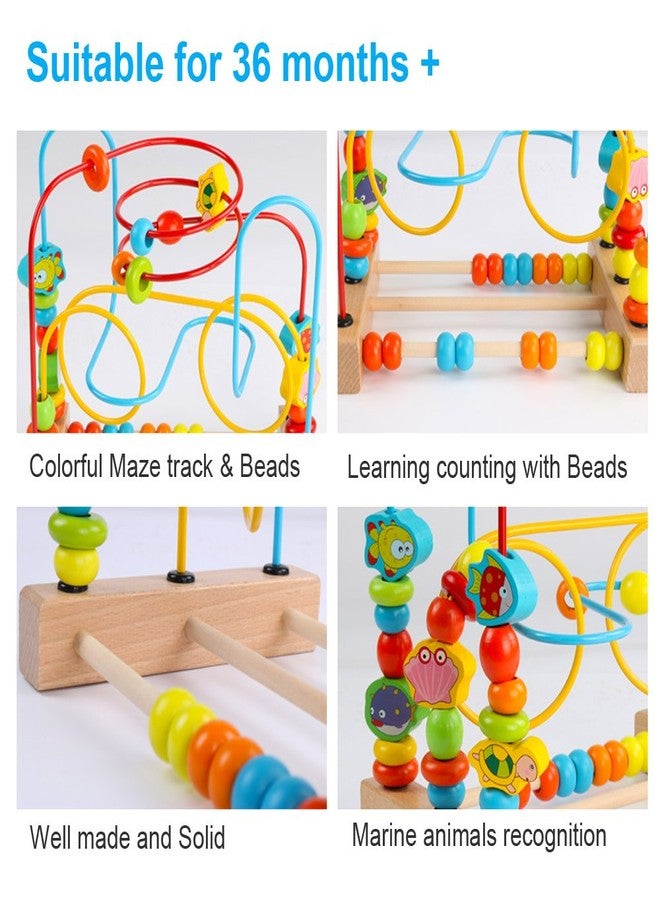 Timy First Bead Maze Roller Coaster Wooden Educational Circle Toy for Toddlers - Image 5