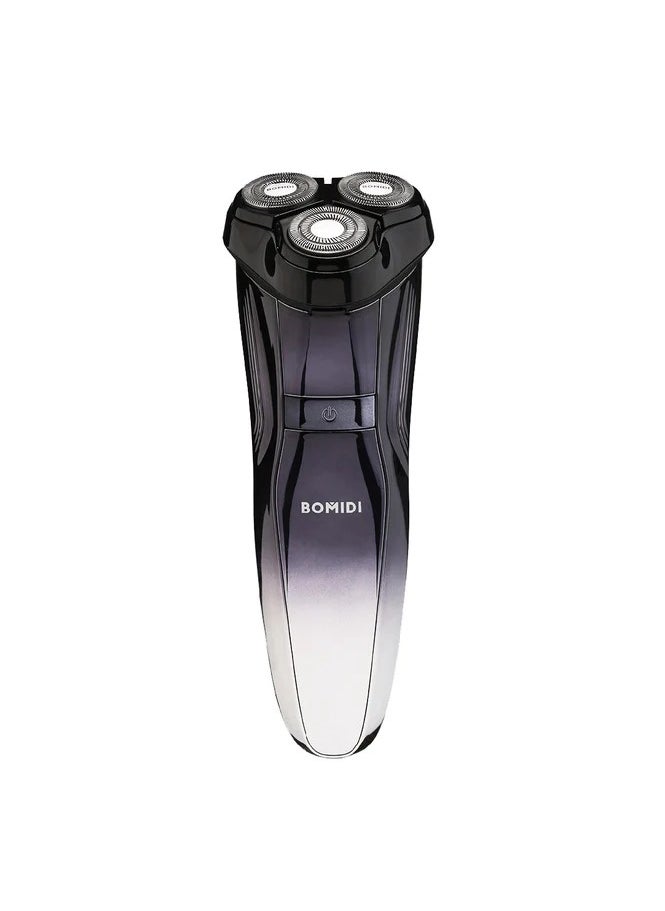 Bomidi M5 Electric Shaver Wireless Electric Razor Beard Trimmer Wet & Dry Hair Shaver Rechargeable Type-C IPX7 Waterproof - Black