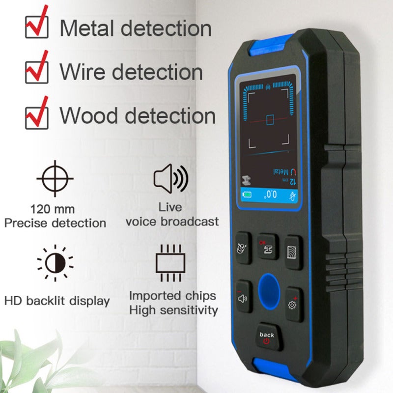 Wall Detector 2.4inch 240*320 Backlight Display - High Sensitivity Sensor Accurate Target Positioning 3 Detection Modes for Home Installation Interior Decoration Construction Safety - Image 4